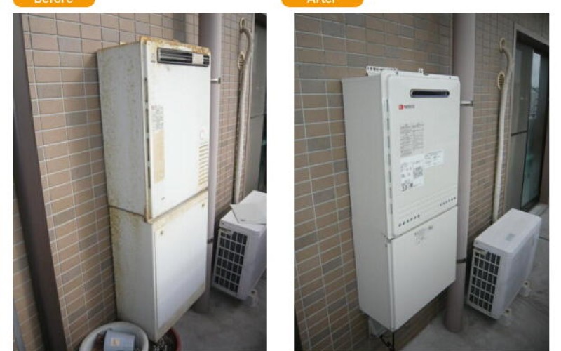 浜松の給湯交換サービスの施工事例です。浜松市中区で給湯器の取替え工事。ＧＴ-2050-ＳＡＷＸ-2 BL