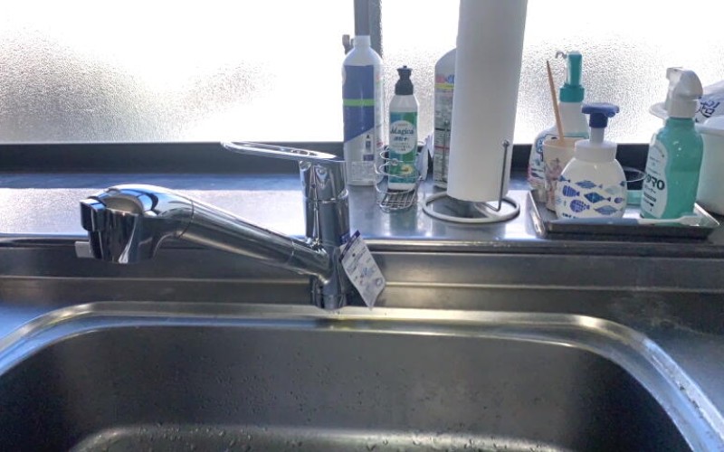 台所の水栓金具の取替施工事例です。浜松市中区T様